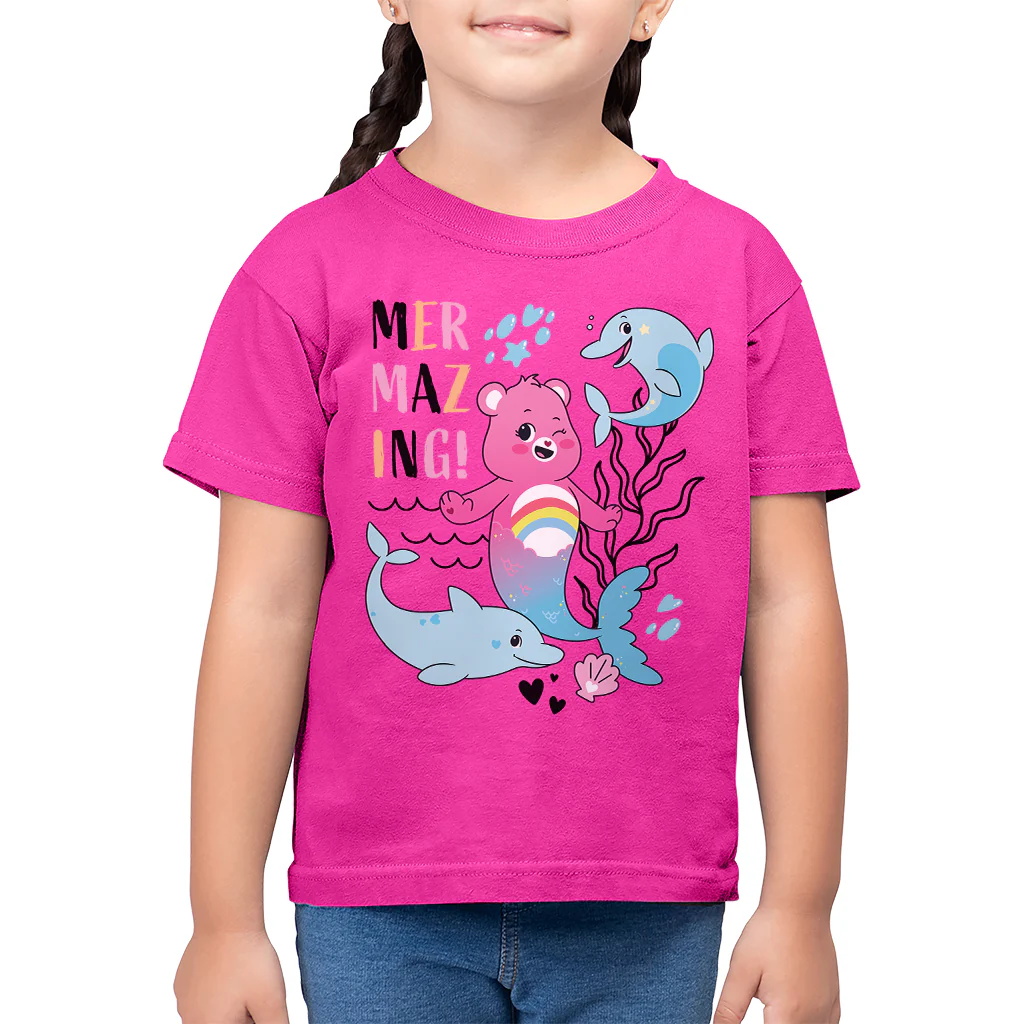 Unlock The Magic Cheer Bear Mermazing Kids T-Shirt - Image 6