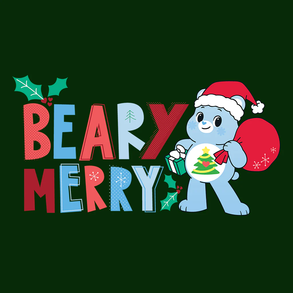Care Bears Unlock The Magic Christmas Beary Merry Kids T-Shirt - Image 4