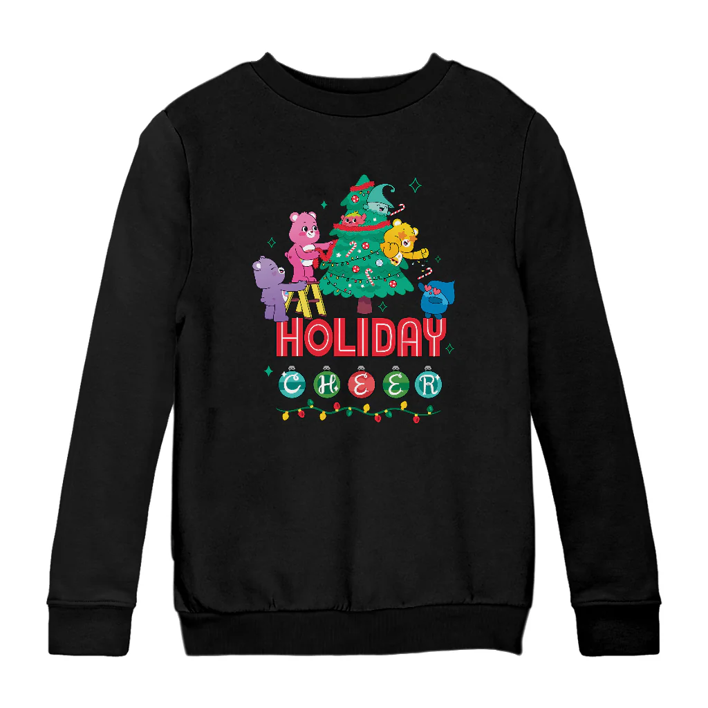 Care Bears Unlock The Magic Christmas Holiday Cheer Kids Sweatshirt - Image 3