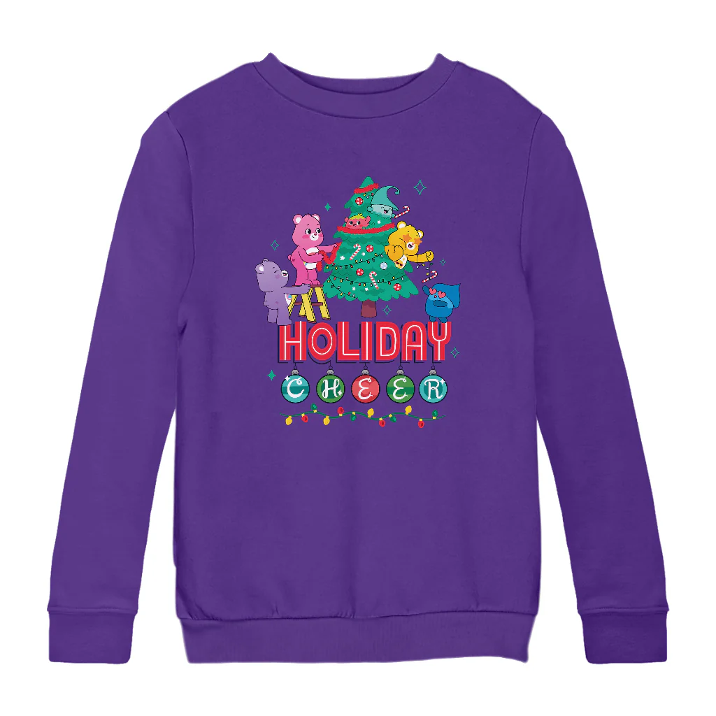 Care Bears Unlock The Magic Christmas Holiday Cheer Kids Sweatshirt - Image 5