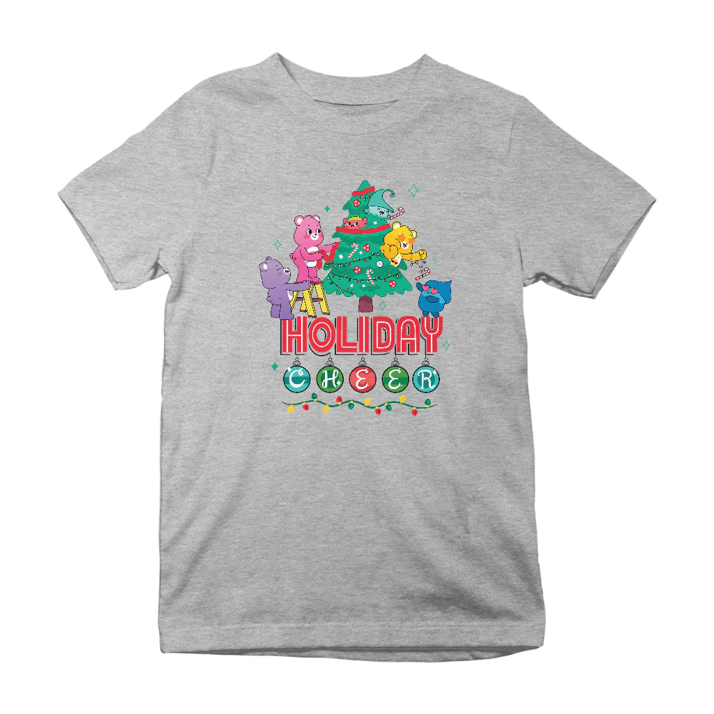 Care Bears Unlock The Magic Christmas Holiday Cheer Kids T-Shirt - Image 3