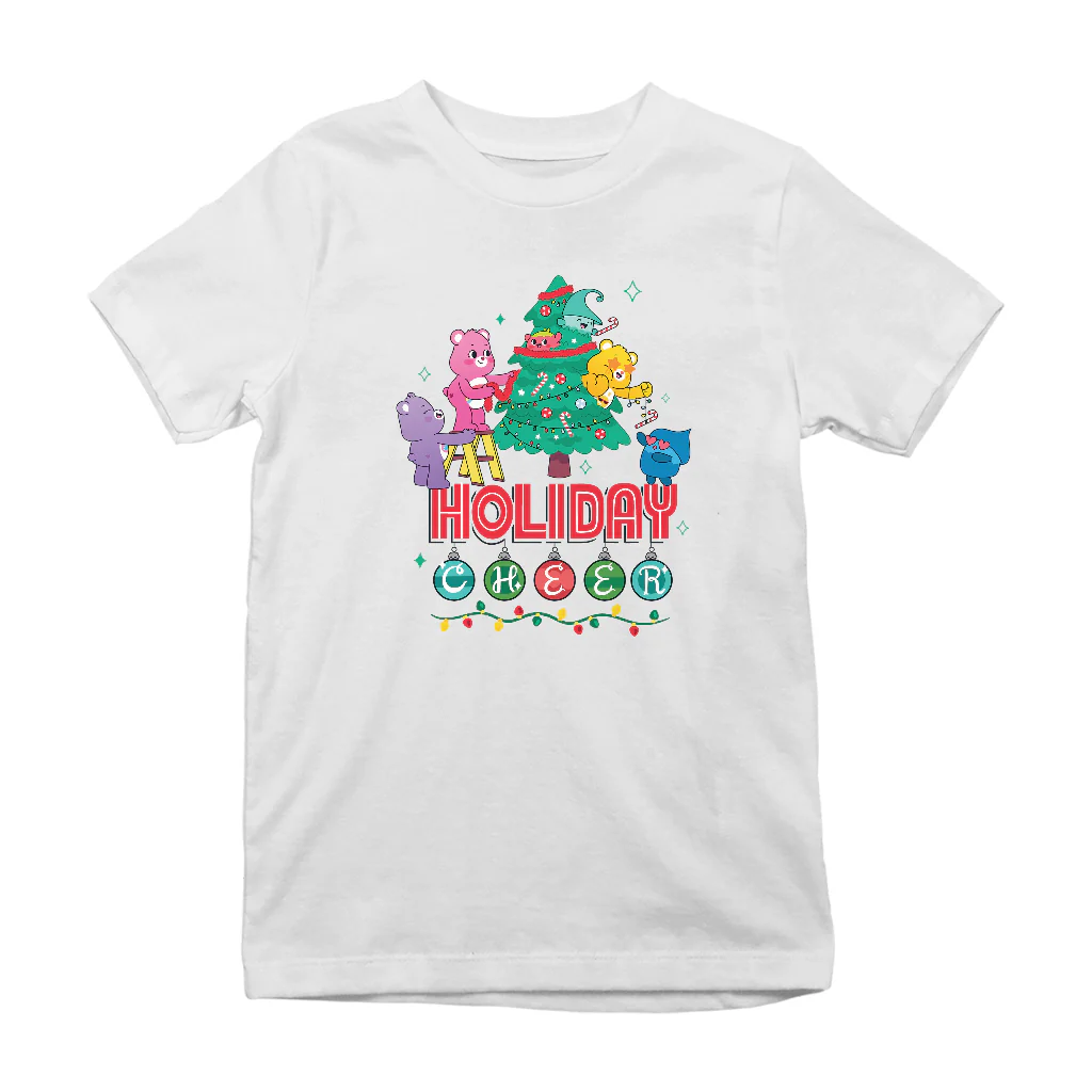 Care Bears Unlock The Magic Christmas Holiday Cheer Kids T-Shirt - Image 5