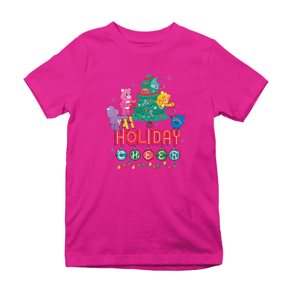 Care Bears Unlock The Magic Christmas Holiday Cheer Kids T-Shirt - Image 9
