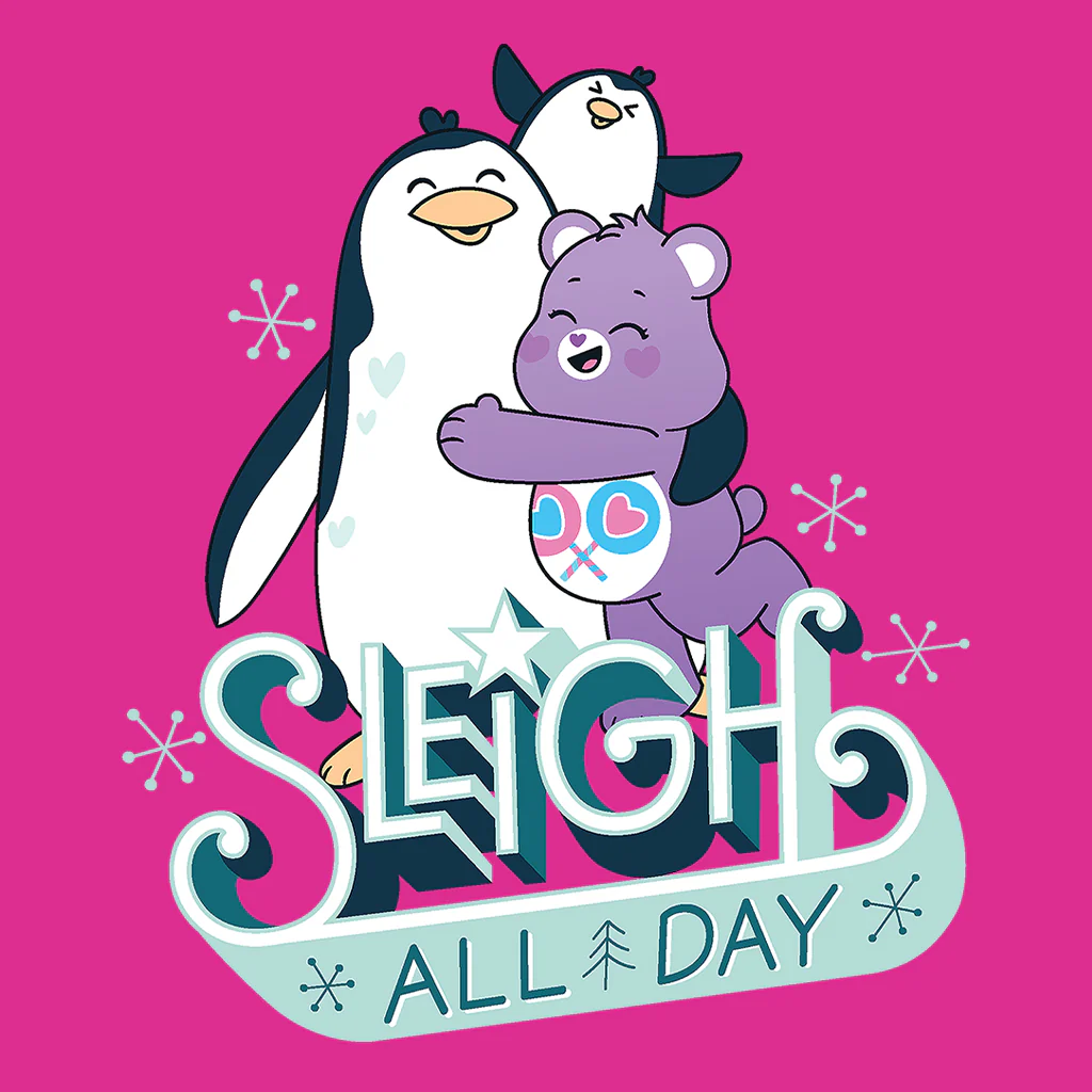 Care Bears Unlock The Magic Christmas Sleigh All Day Kids Hooded Sweatshirt - Image 12