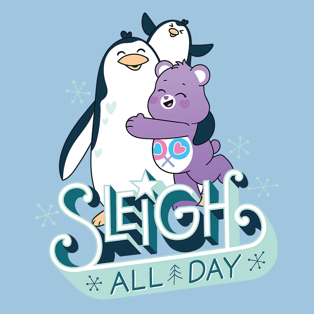Care Bears Unlock The Magic Christmas Sleigh All Day Kids Hooded Sweatshirt - Image 6