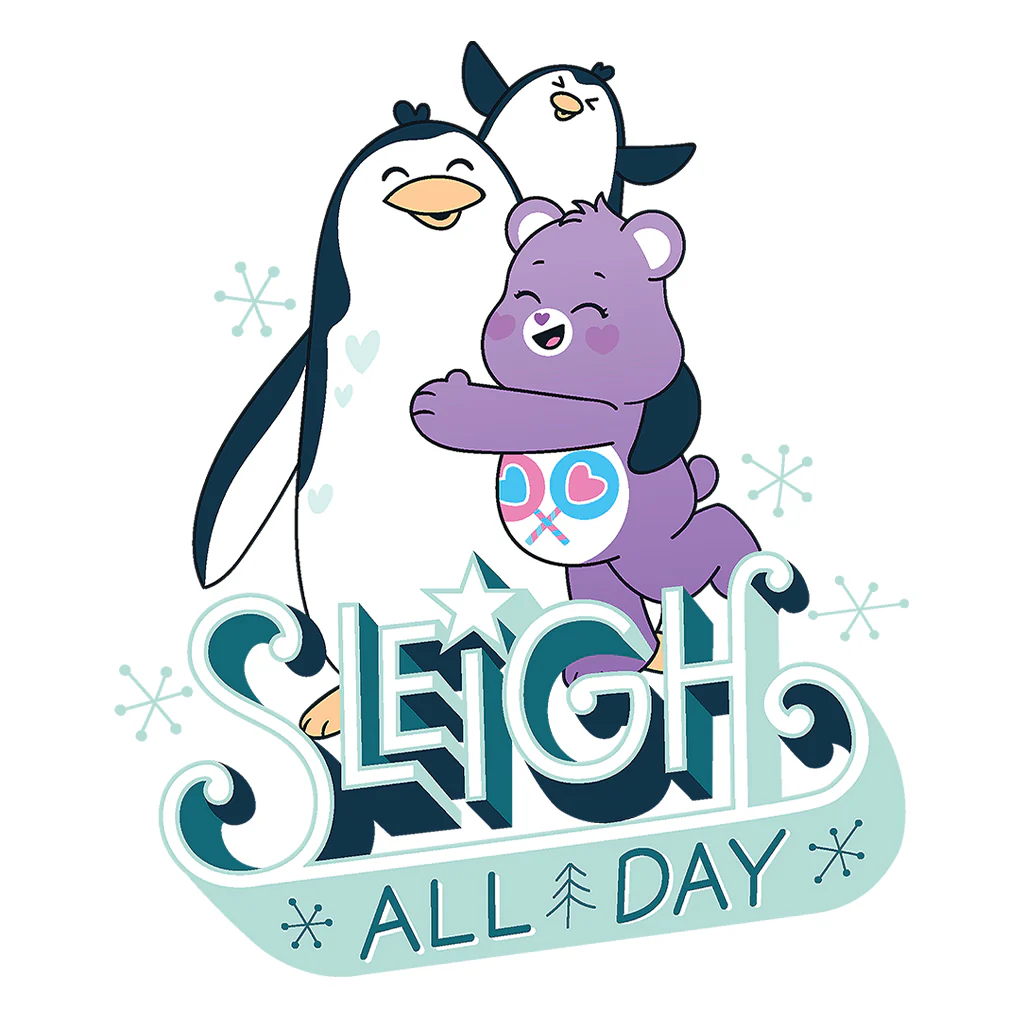 Care Bears Unlock The Magic Christmas Sleigh All Day Kids Hooded Sweatshirt - Image 8