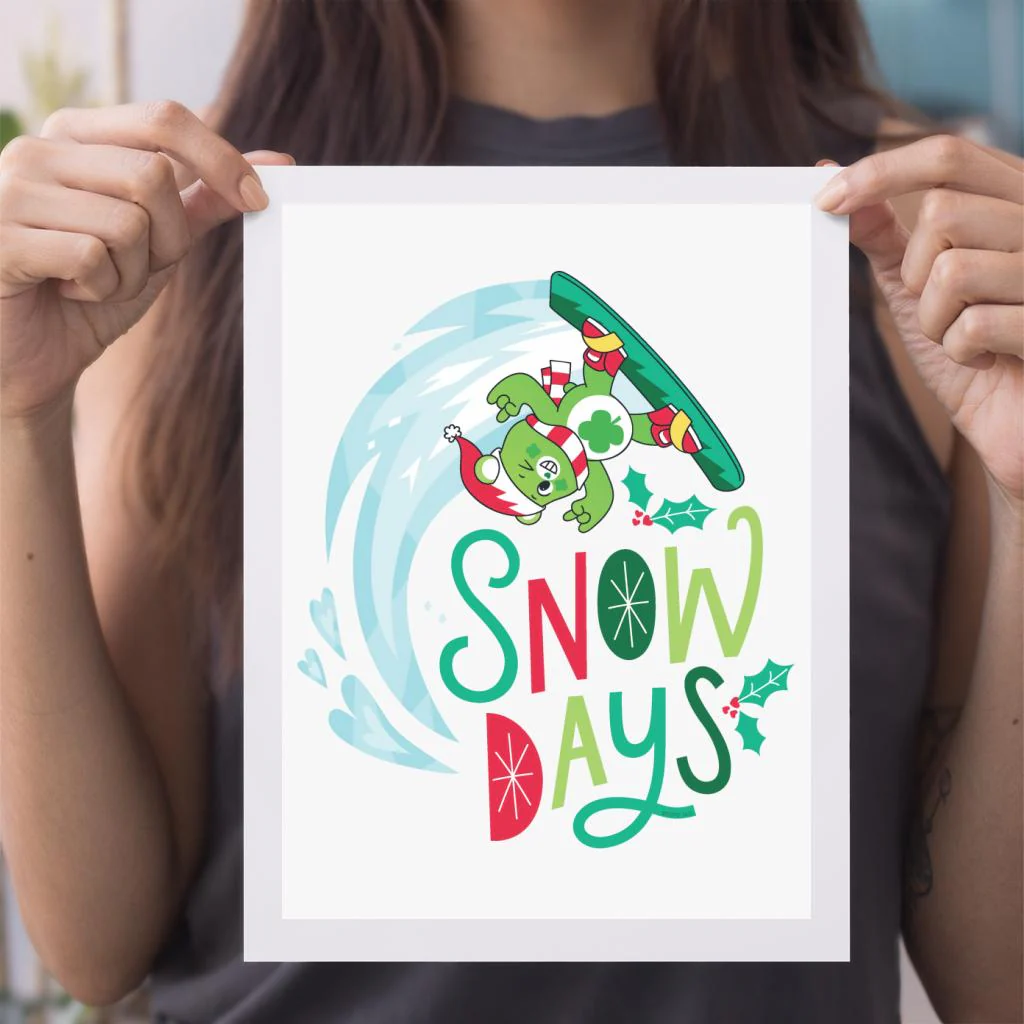Unlock The Magic Christmas Snow Days A4 Print - Image 3