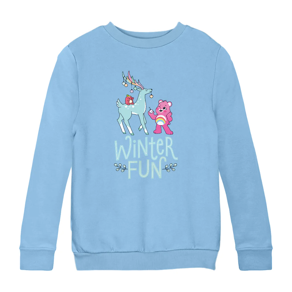 Care Bears Unlock The Magic Christmas Winter Fun Kids Sweatshirt - Image 5