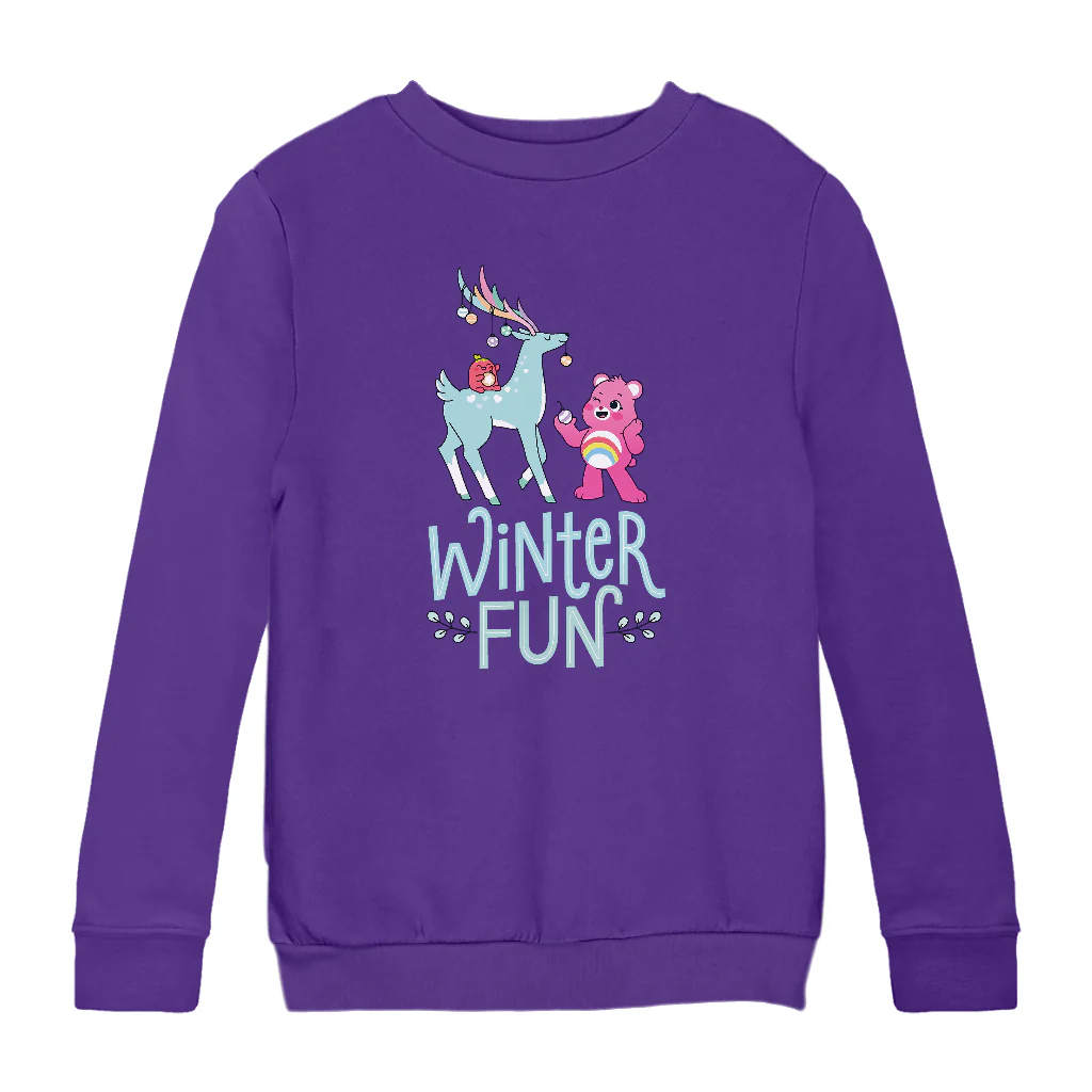 Care Bears Unlock The Magic Christmas Winter Fun Kids Sweatshirt - Image 7