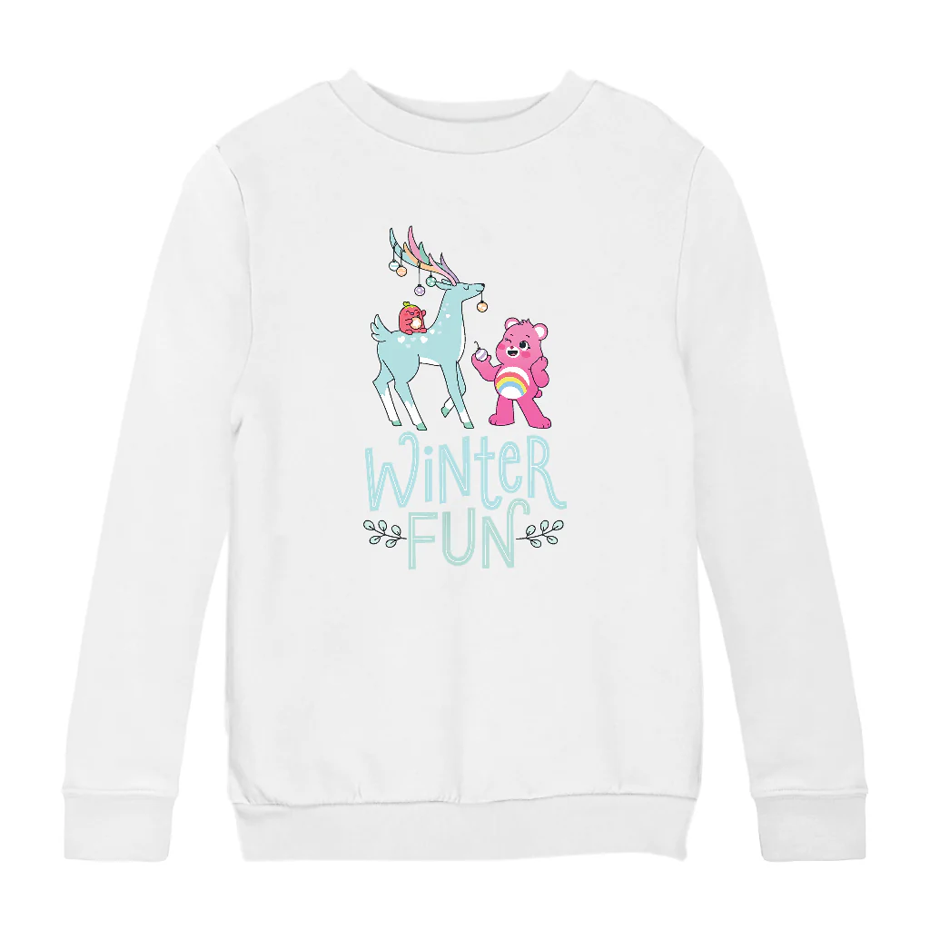 Care Bears Unlock The Magic Christmas Winter Fun Kids Sweatshirt - Image 9