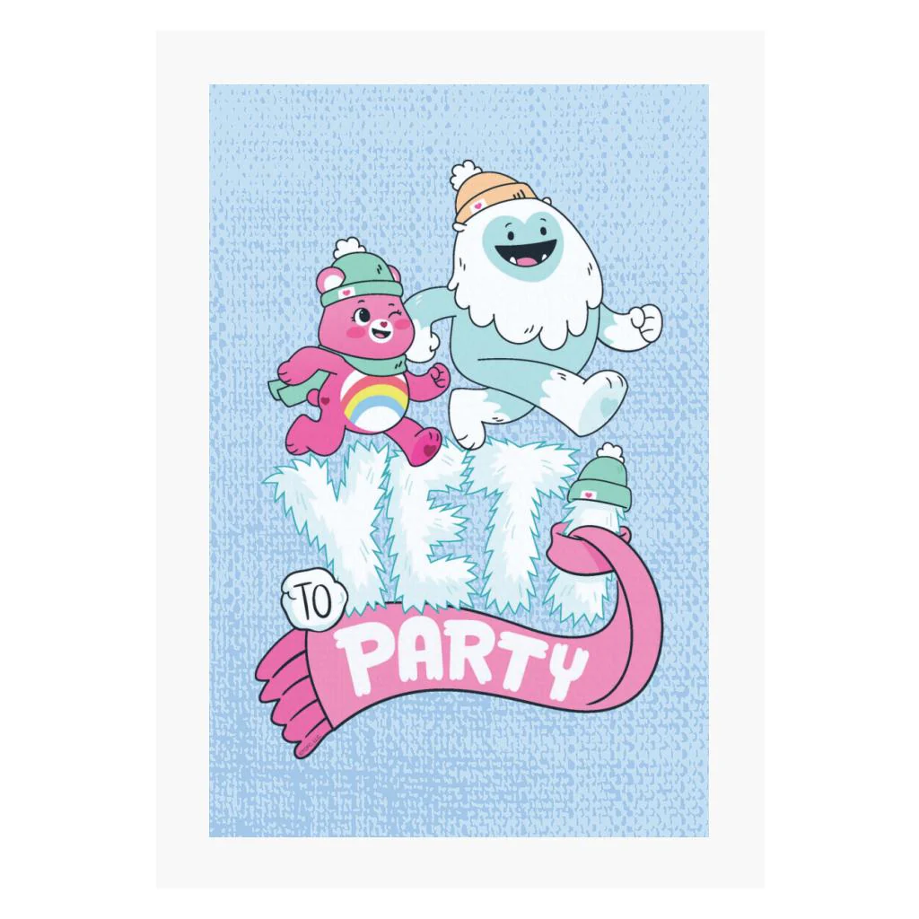 Unlock The Magic Christmas Yeti Party A4 Print