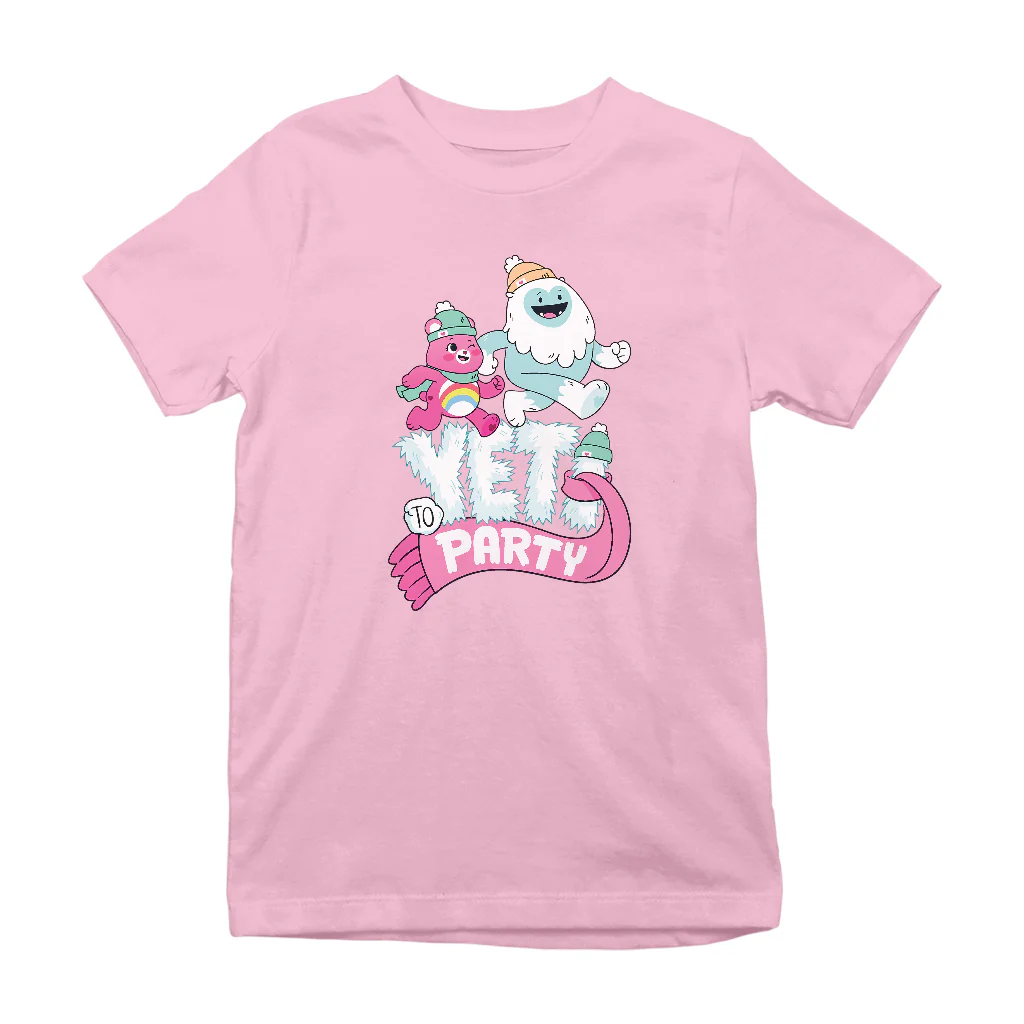 Care Bears Unlock The Magic Christmas Yeti Party Kids T-Shirt - Image 3