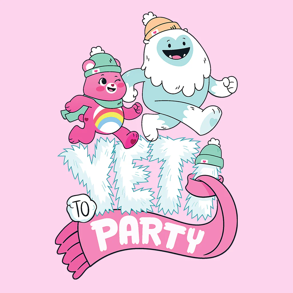 Care Bears Unlock The Magic Christmas Yeti Party Kids T-Shirt - Image 4
