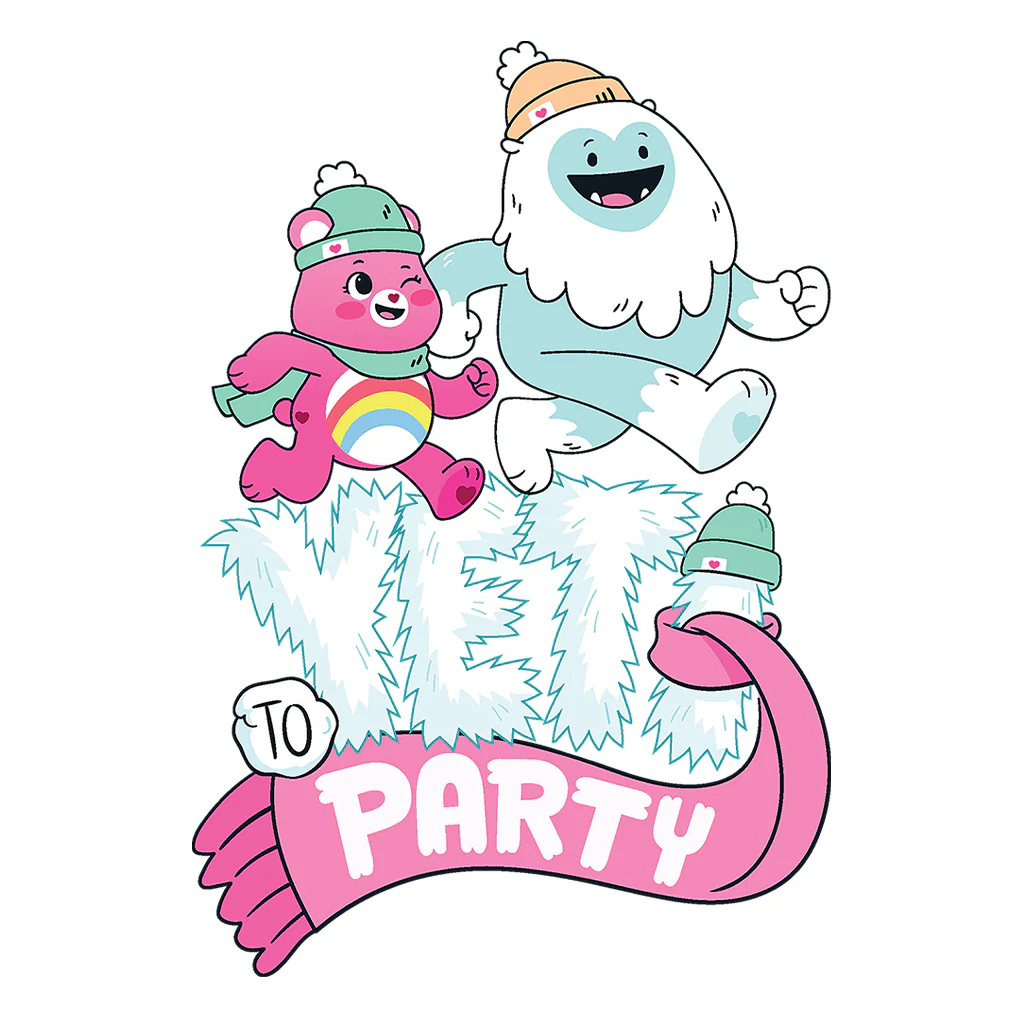 Care Bears Unlock The Magic Christmas Yeti Party Kids T-Shirt - Image 8