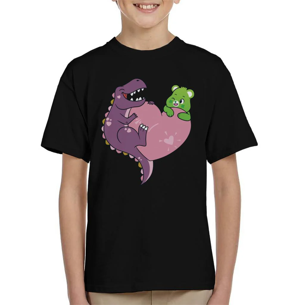 Unlock The Magic Good Luck Bear Dino Heart Kids T-Shirt - Image 4
