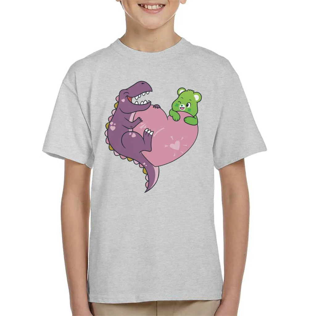 Unlock The Magic Good Luck Bear Dino Heart Kids T-Shirt - Image 5