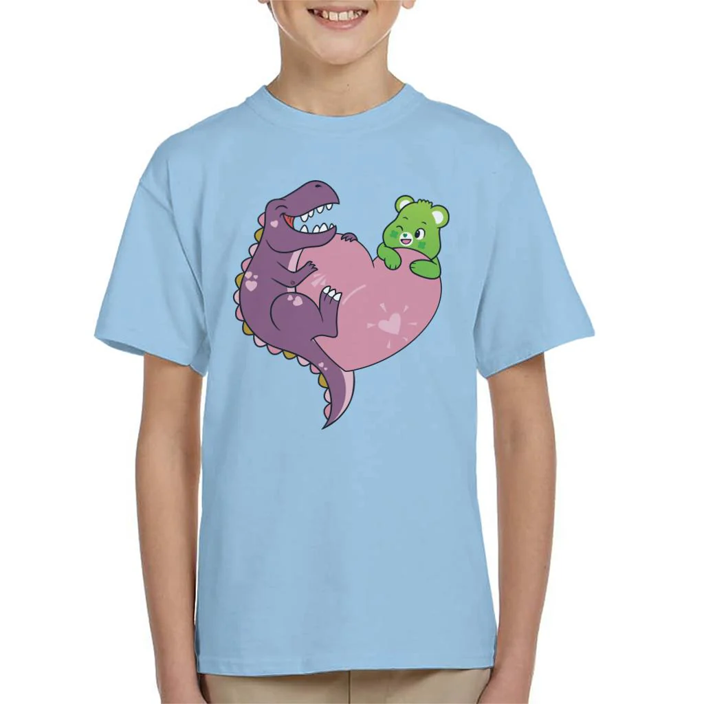 Unlock The Magic Good Luck Bear Dino Heart Kids T-Shirt - Image 6