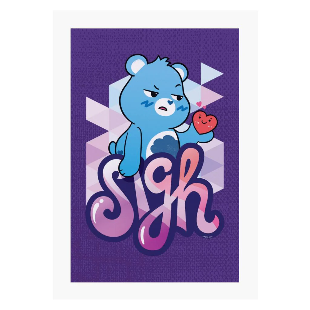 Unlock The Magic Grumpy Bear Sigh A4 Print - Image 4
