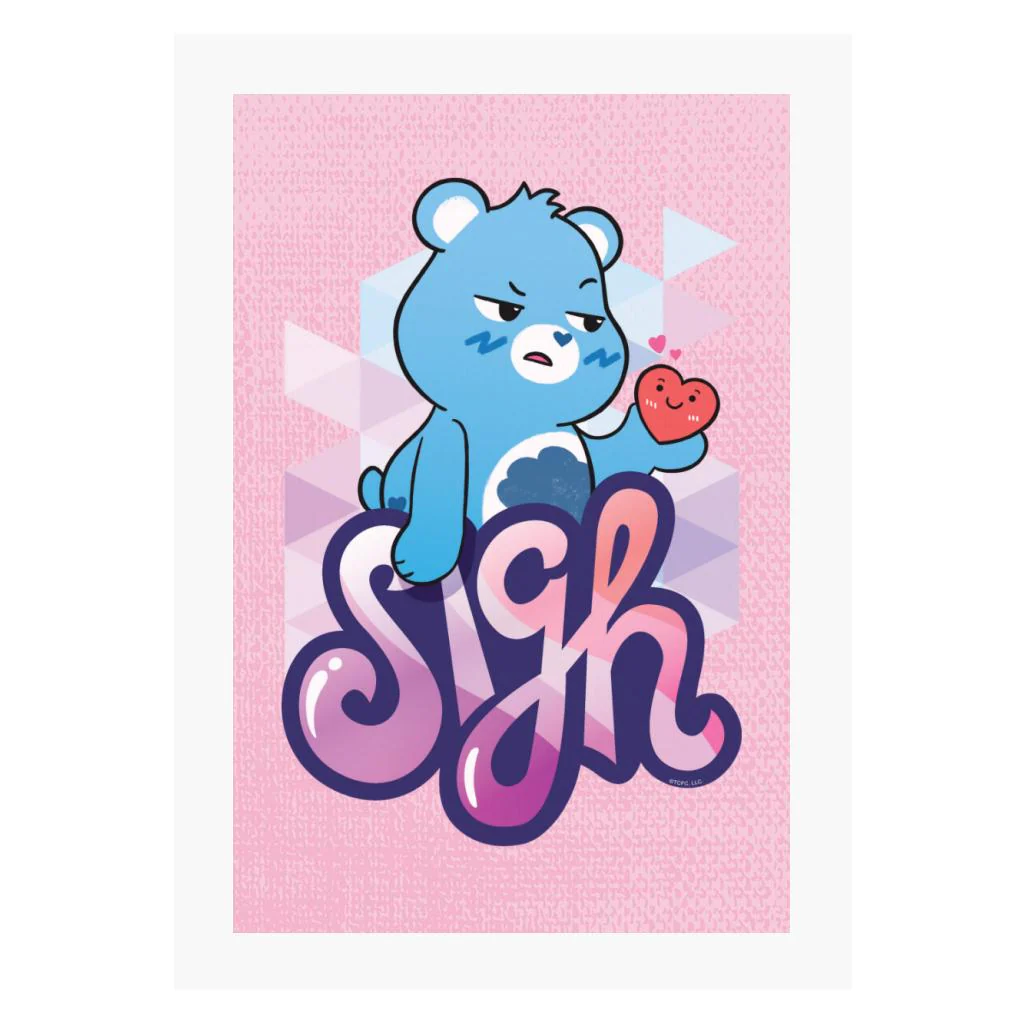 Unlock The Magic Grumpy Bear Sigh A4 Print - Image 5