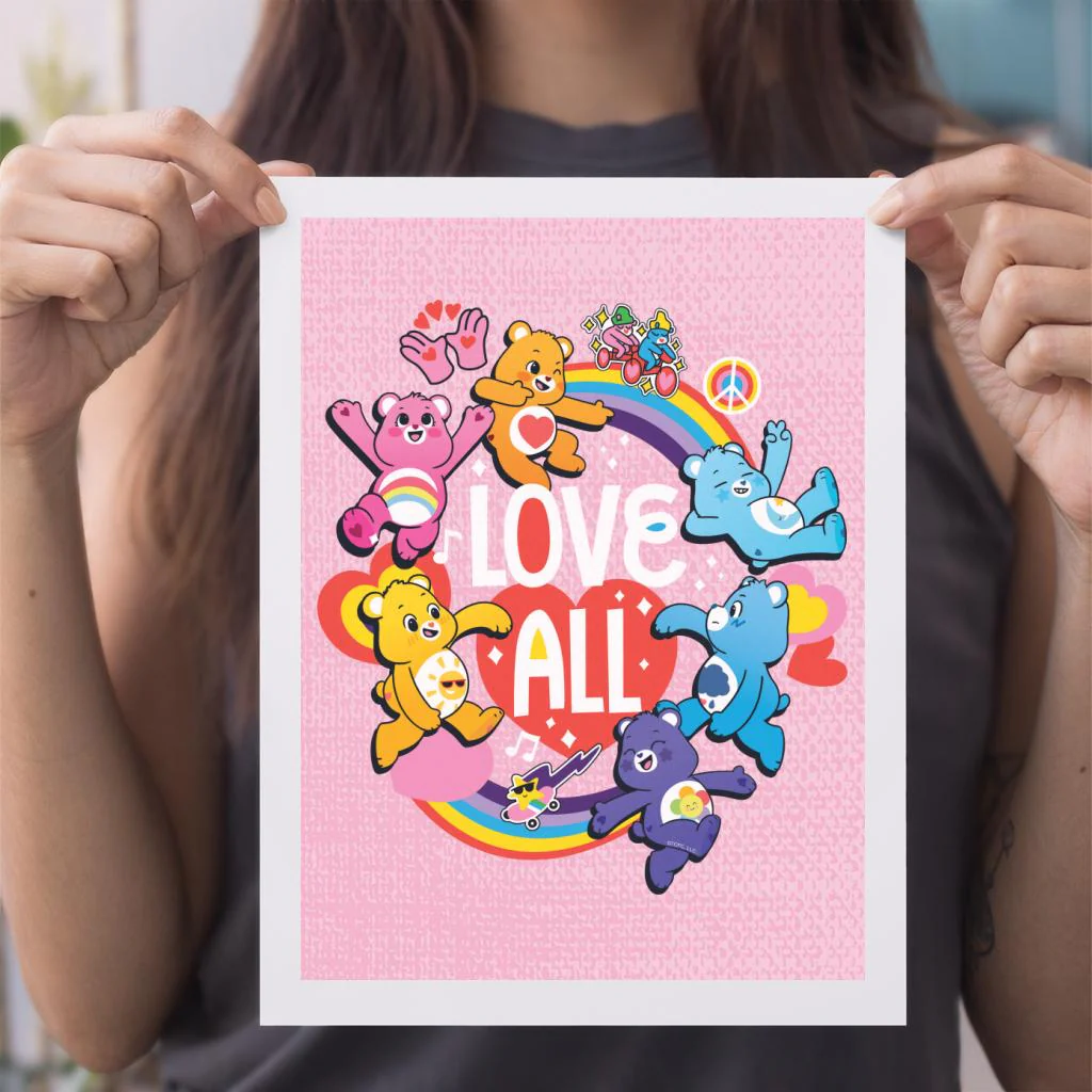 Unlock The Magic Love All White Text A4 Print - Image 3