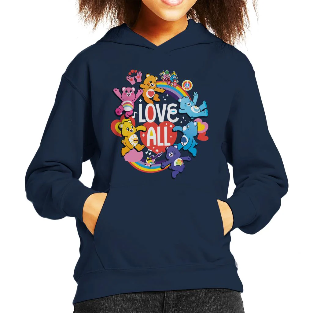 Unlock The Magic Love All White Text Kids Hooded Sweatshirt - Image 4