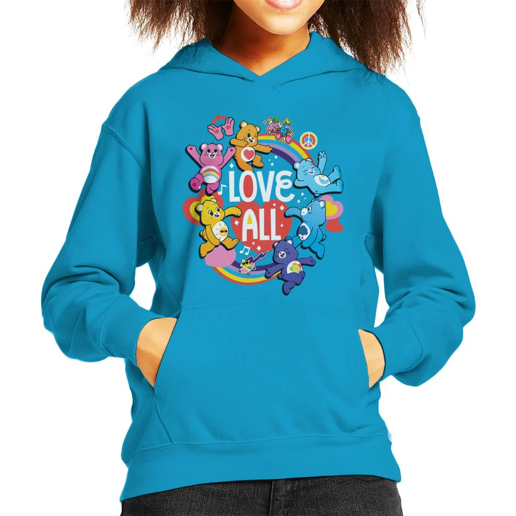 Unlock The Magic Love All White Text Kids Hooded Sweatshirt - Image 5