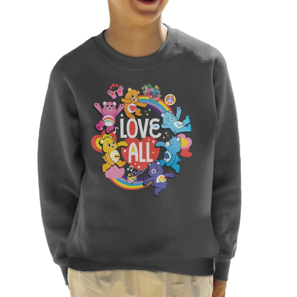 Unlock The Magic Love All White Text Kids Sweatshirt - Image 3