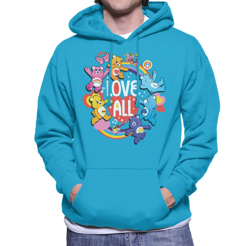 Unlock The Magic Love All White Text Men's Hooded Sweatshirt - Image 2