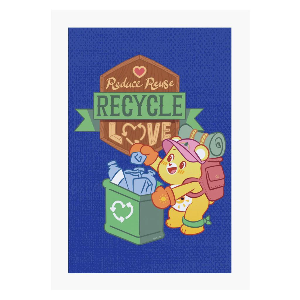 Reduce Reuse Recycle Love A4 Print - Image 3