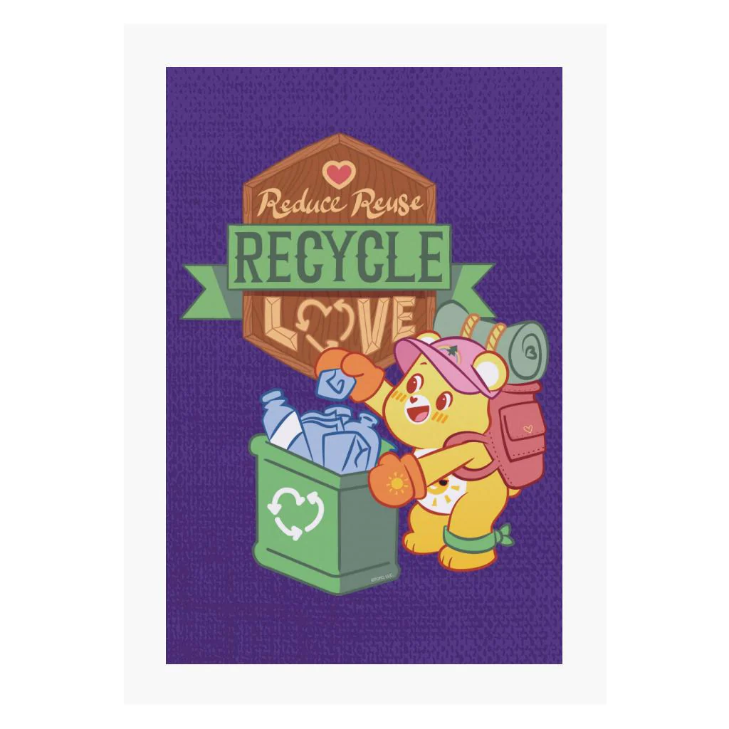 Reduce Reuse Recycle Love A4 Print - Image 4