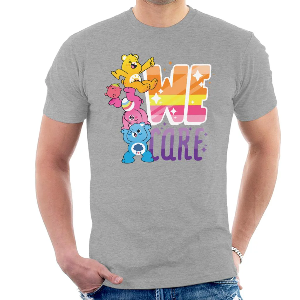 Unlock The Magic We Care White Border Men's T-Shirt - Image 3