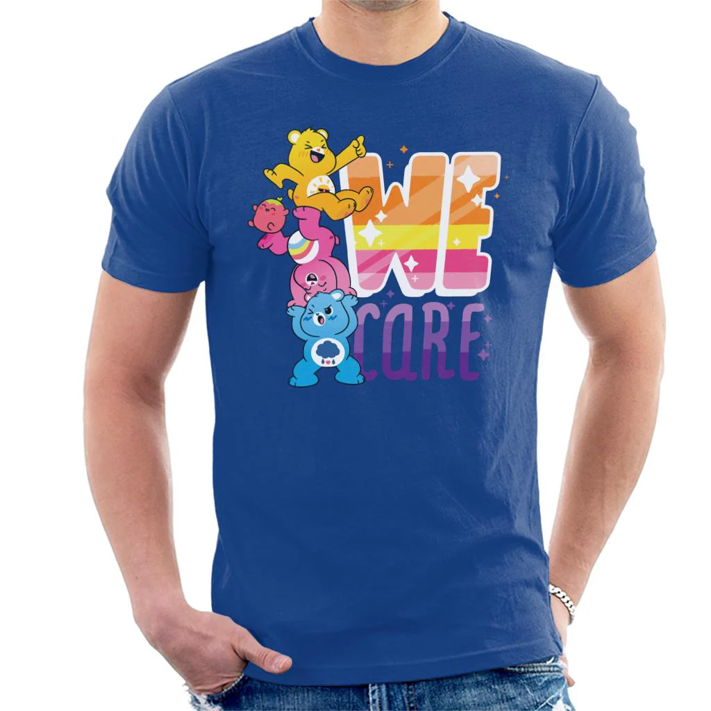 Unlock The Magic We Care White Border Men's T-Shirt - Image 4