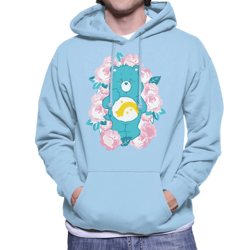 Wish Bear Pink Flowers Men's Hooded Sweatshirt - Image 4