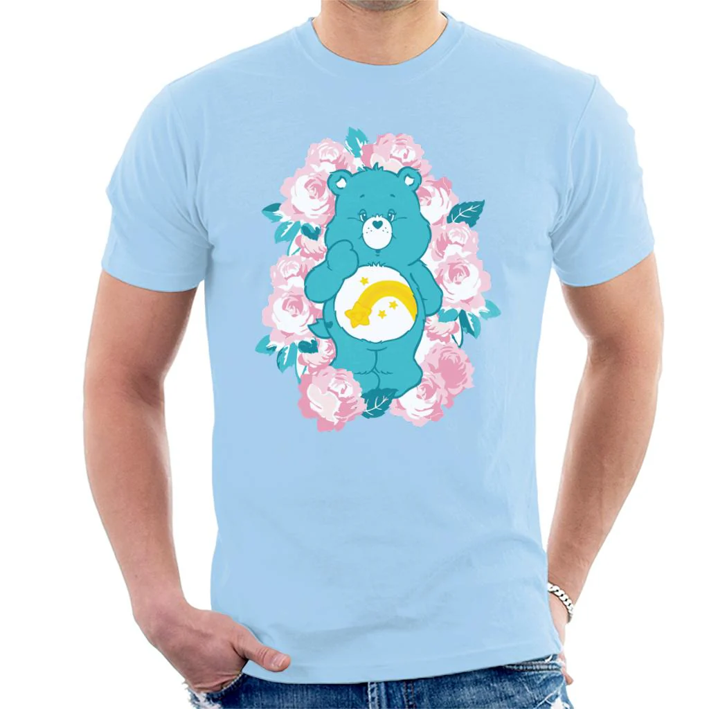 Wish Bear Pink Flowers Men's T-Shirt - Image 4