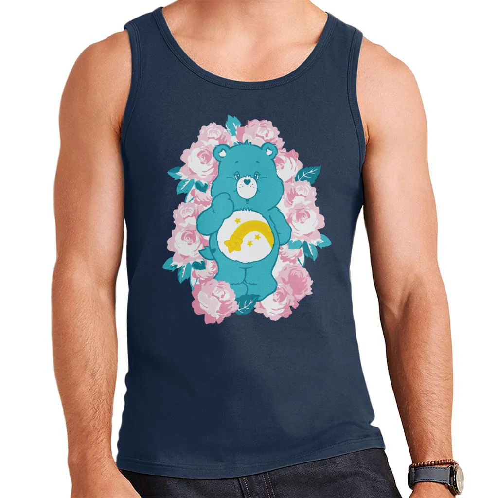 Wish Bear Pink Flowers Men's Vest - Image 3