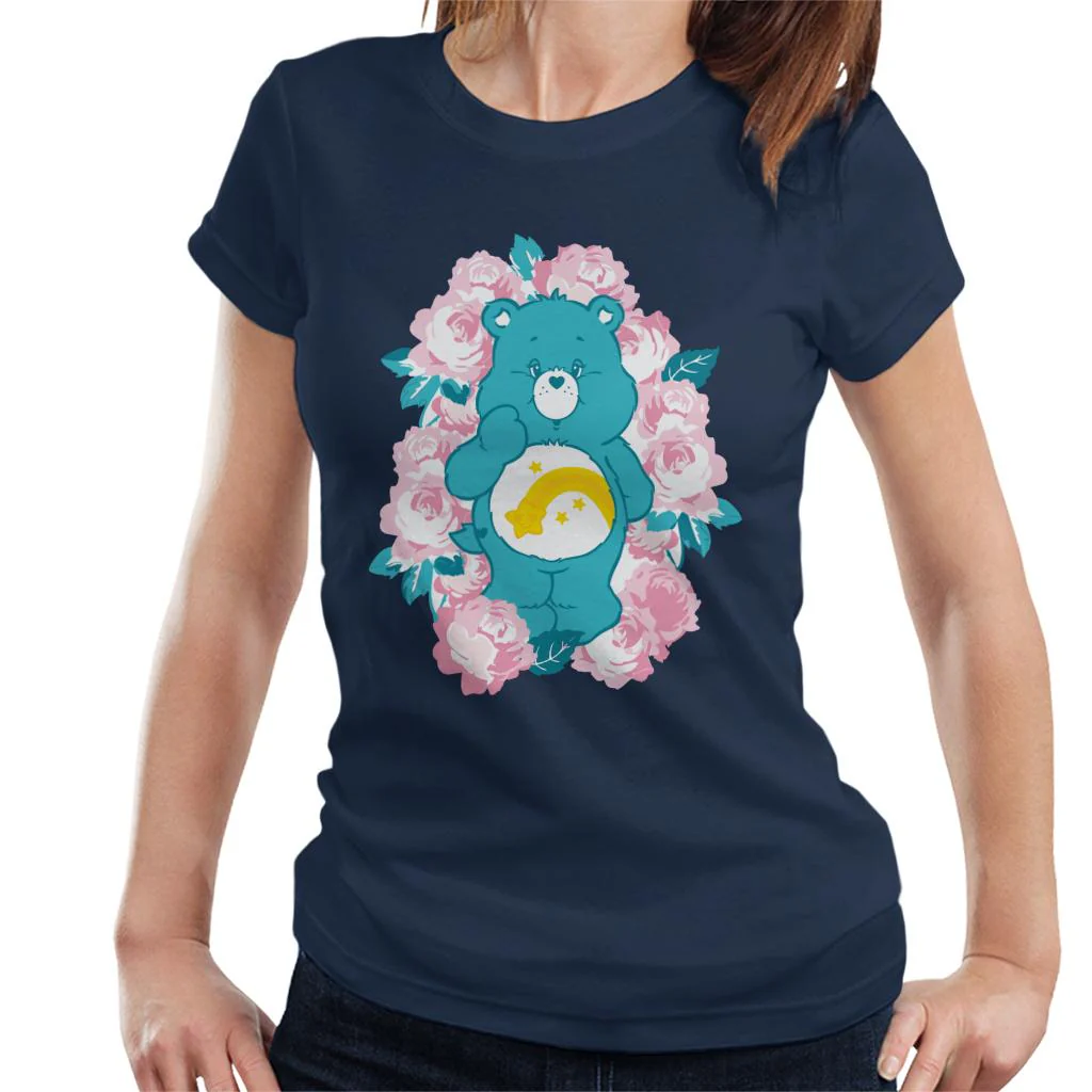 Wish Bear Pink Flowers Women's T-Shirt - Image 3