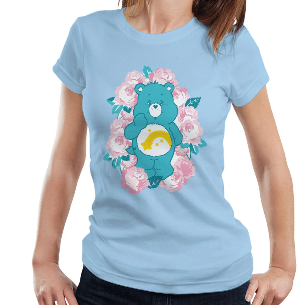 Wish Bear Pink Flowers Women's T-Shirt - Image 4