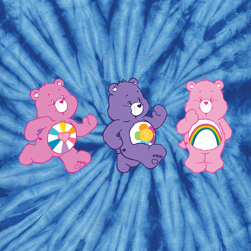Cheer Bear and Friends Tie Dye Men's T-Shirt - Image 4