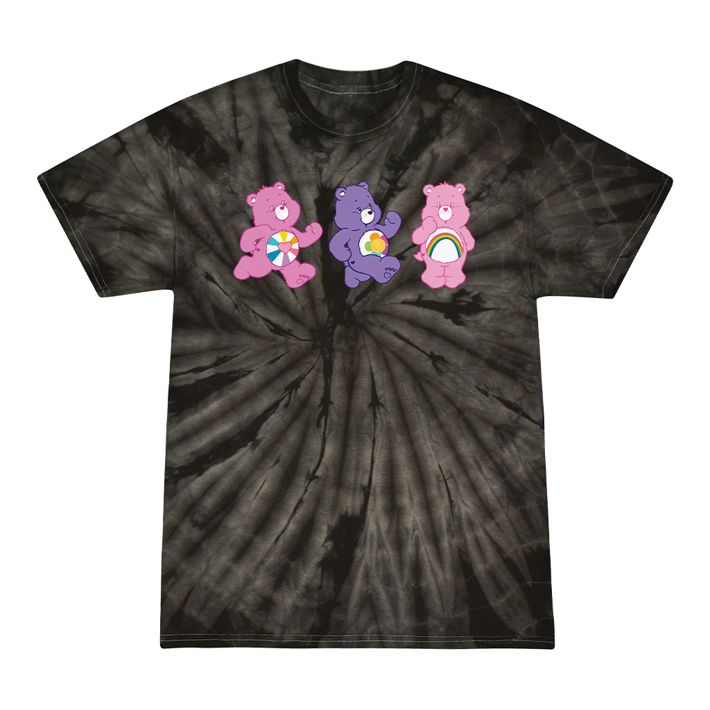 Cheer Bear and Friends Tie Dye Women's T-Shirt - Image 7