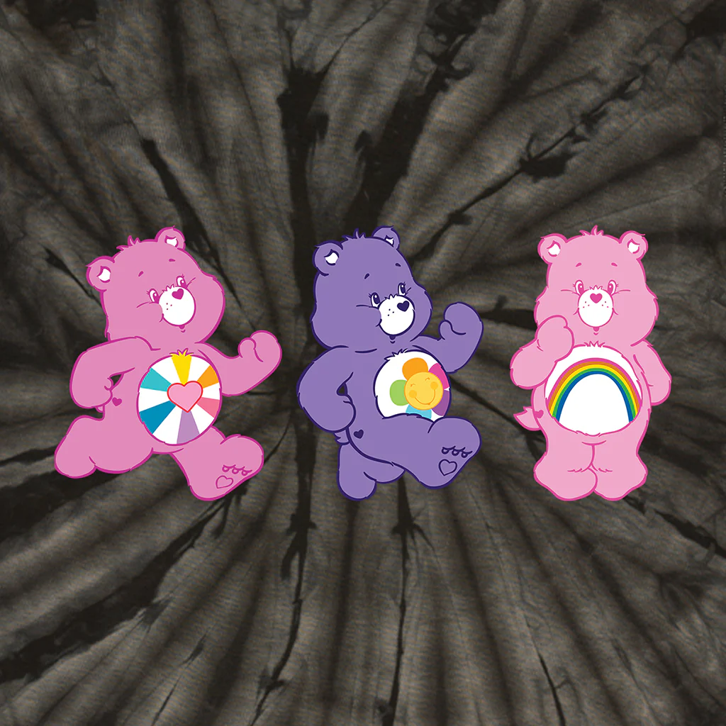 Cheer Bear and Friends Tie Dye Women's T-Shirt - Image 8