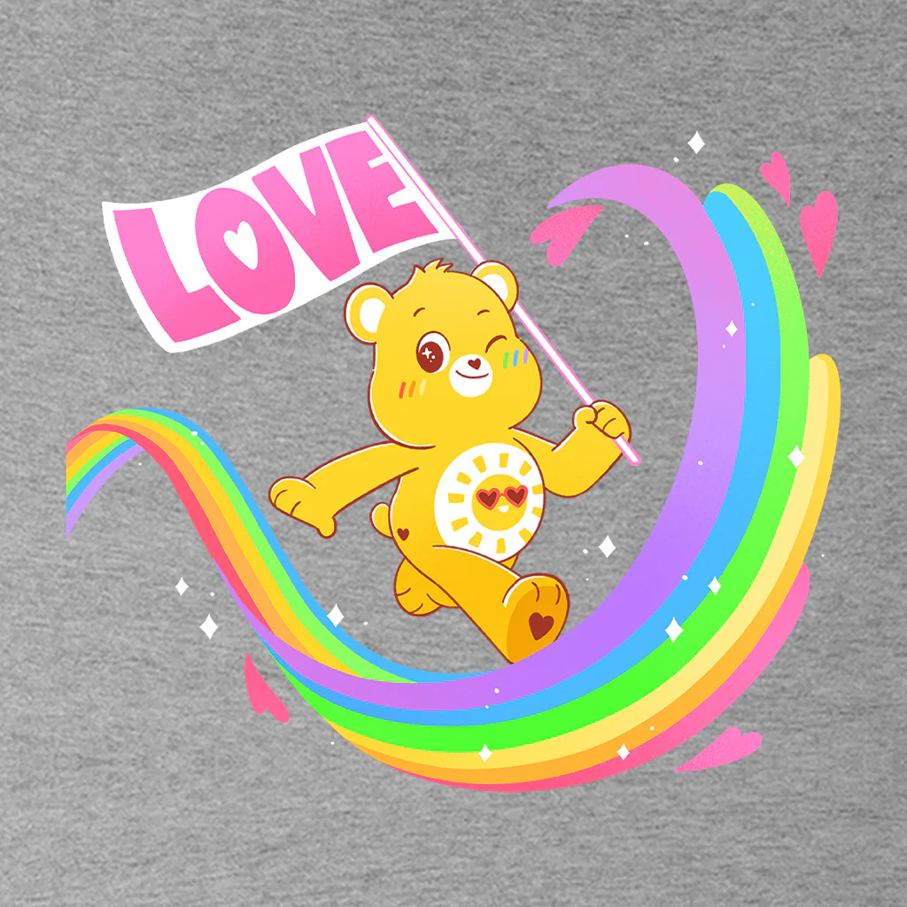 Funshine Bear Rainbow Love Flag Kid's T-Shirt - Image 2