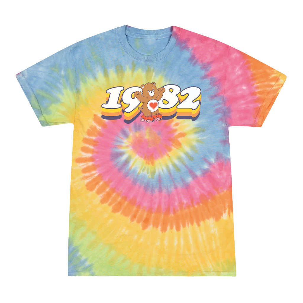 Tenderheart Bear 1982 Tie Dye Kids T-Shirt - Image 6