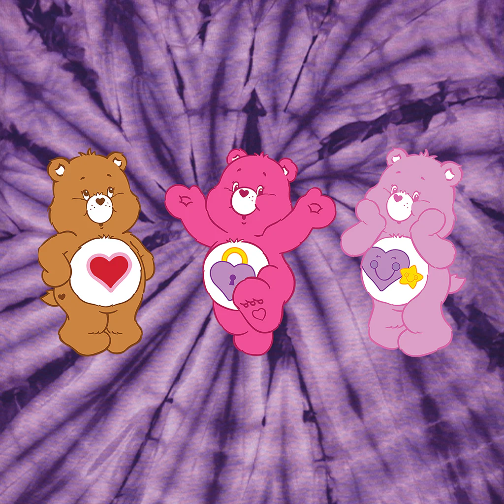 Tenderheart Bear and Friends Tie Dye Kids T-Shirt - Image 2